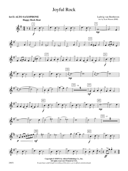 Joyful Rock: E-flat Alto Saxophone
