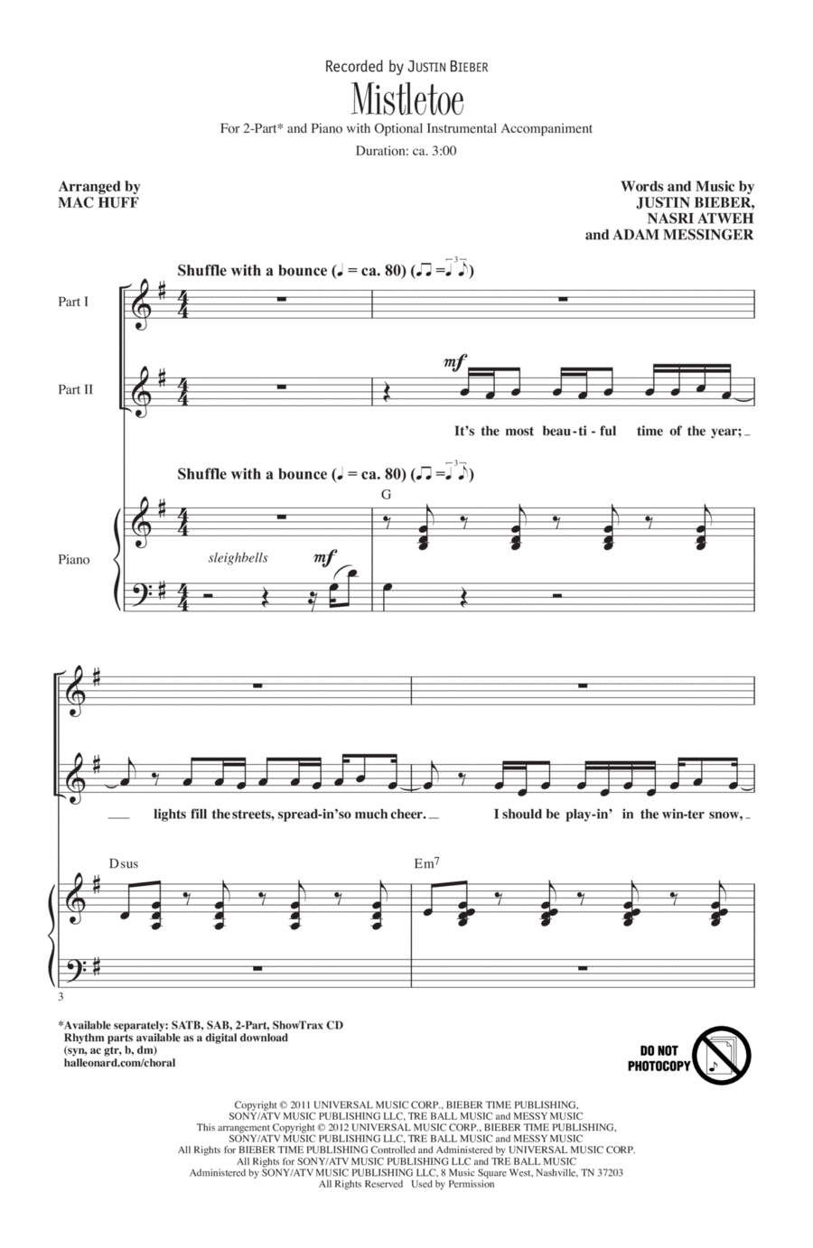 Mistletoe Mistletoe 2-Part scores gallery preview page 1