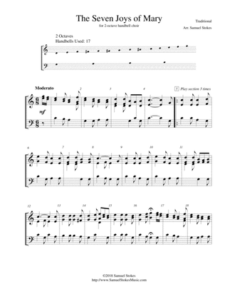 The Seven Joys of Mary - for 2-octave handbell choir