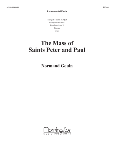 Mass of Saints Peter and Paul (Downloadable Instrumental Parts)