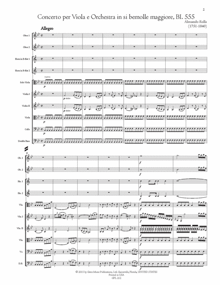 Concerto in si bemolle maggiore, BI. 555 Viola e Orchestra