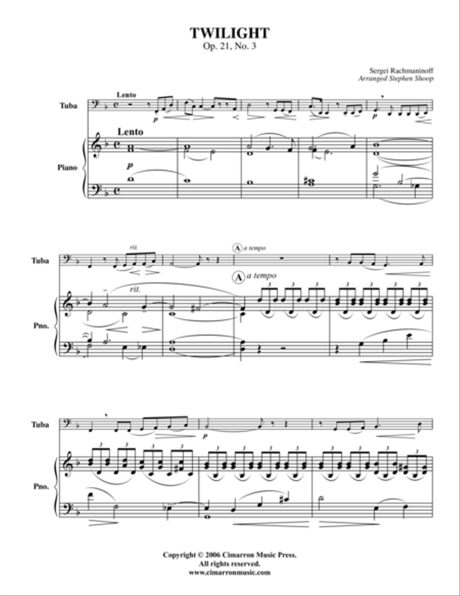 Twilight Tuba scores gallery preview page 1