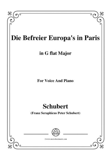 Schubert-Die Befreier Europas in Paris(The Liberators of Europe in Paris),D.104,in G flat Major image number null
