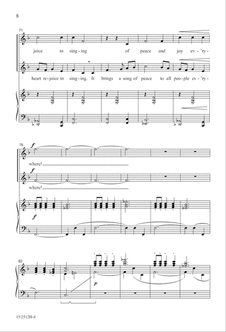 A Joyful Carol SSA scores gallery preview page 8