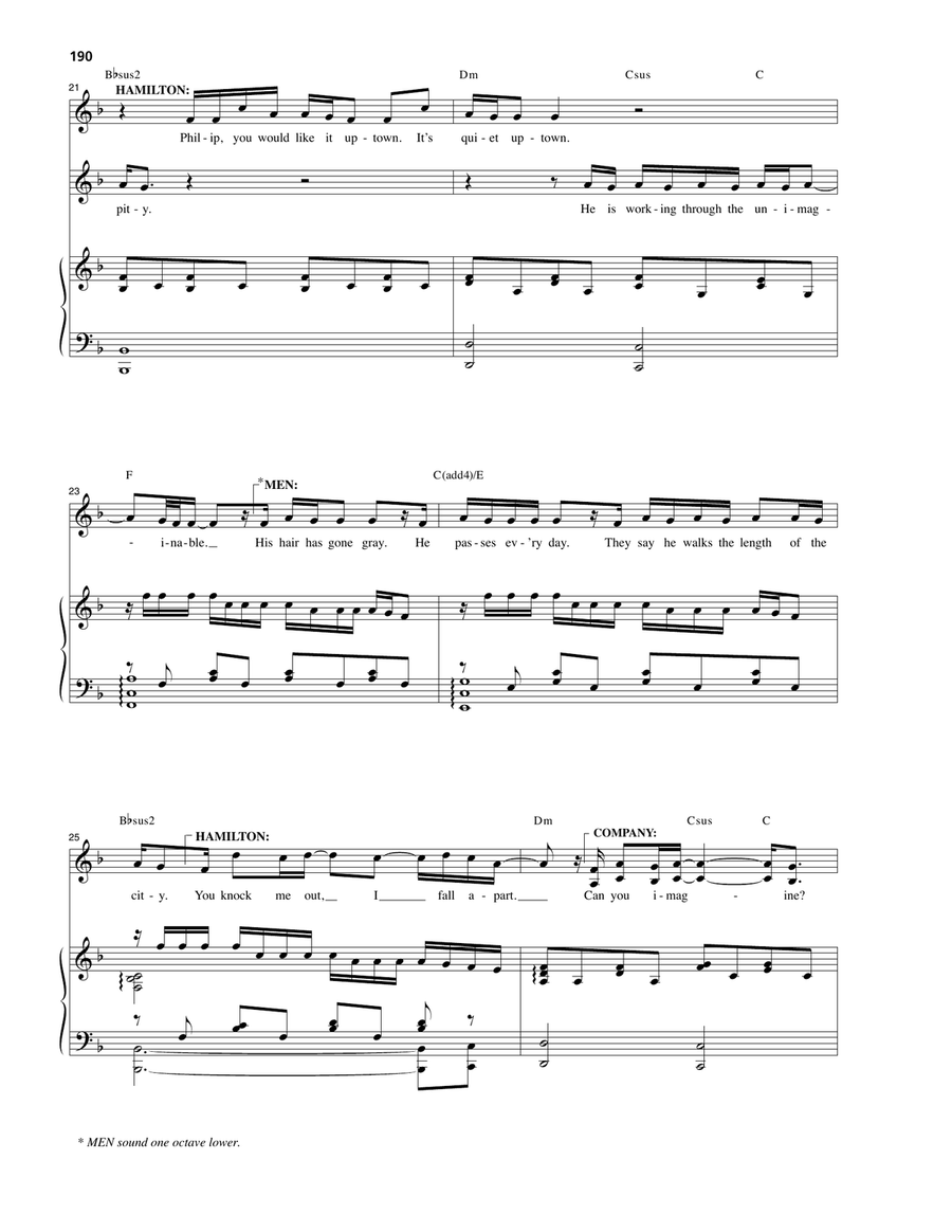 It's Quiet Uptown (from Hamilton) Piano, Vocal scores gallery preview page 4
