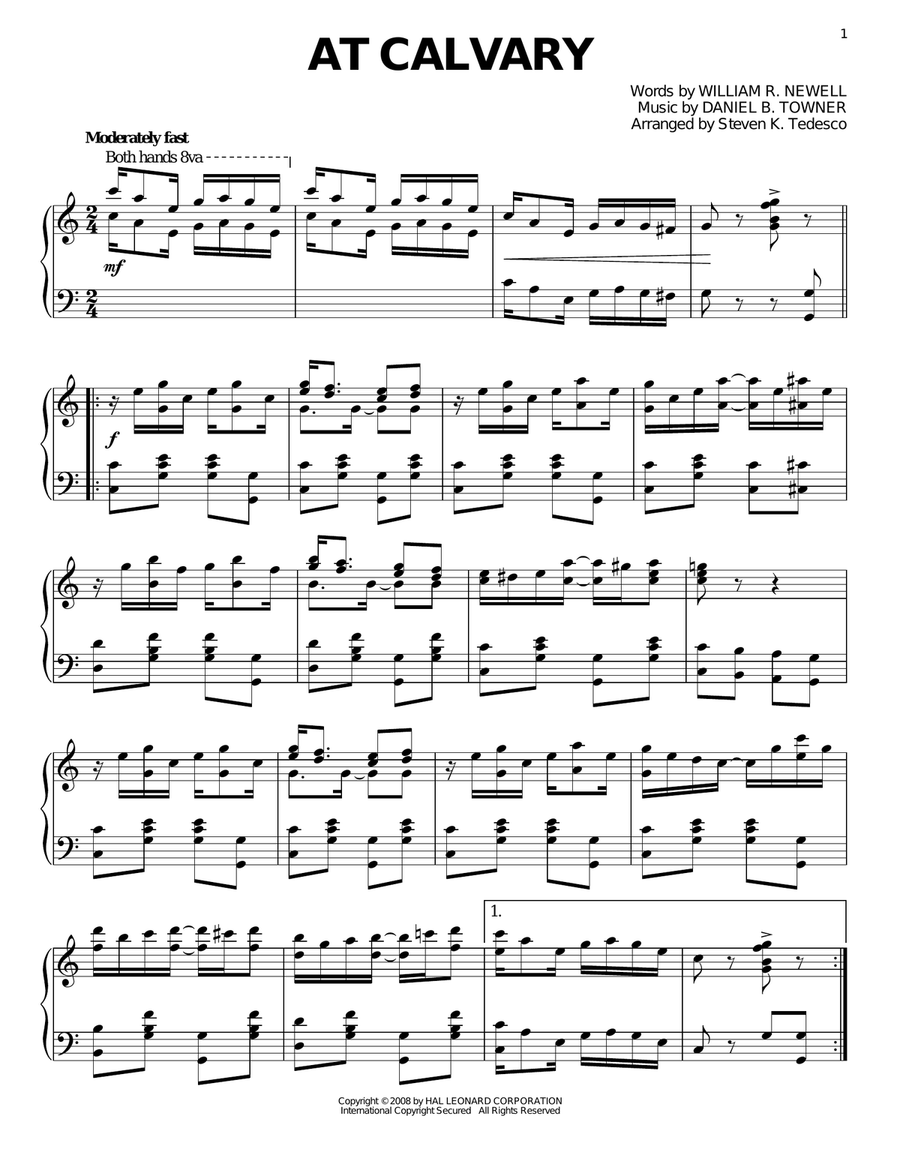 At Calvary [Ragtime version]