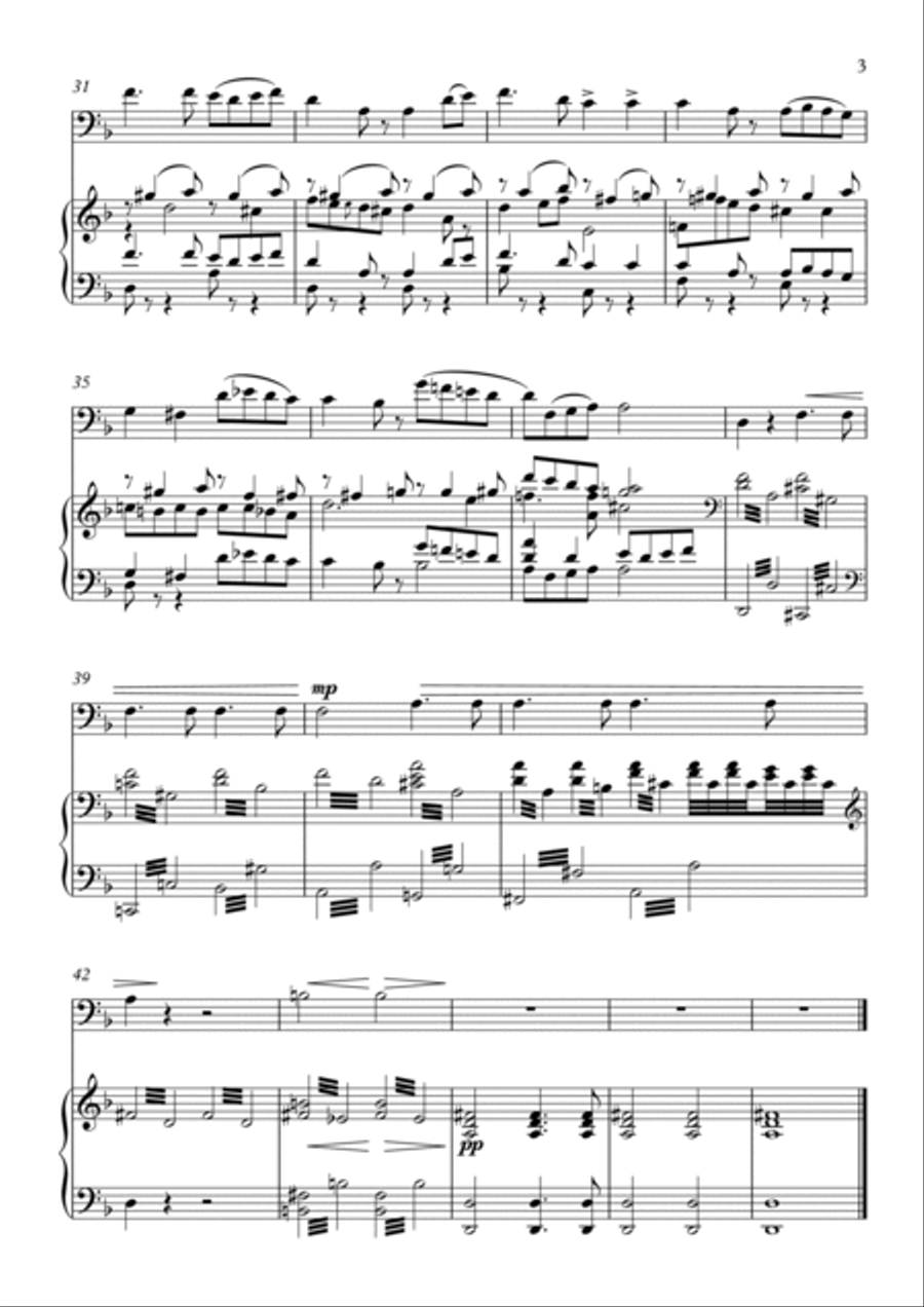 Lacrymosa from Requiem (Verdi) - Bassoon Solo Chamber Music scores gallery preview page 3