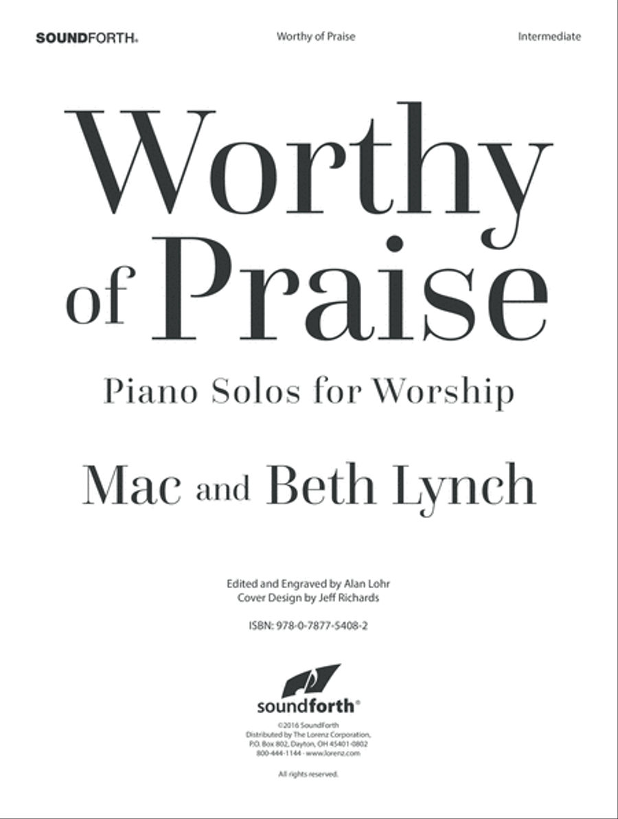 Worthy of Praise Piano Solo scores gallery preview page 1