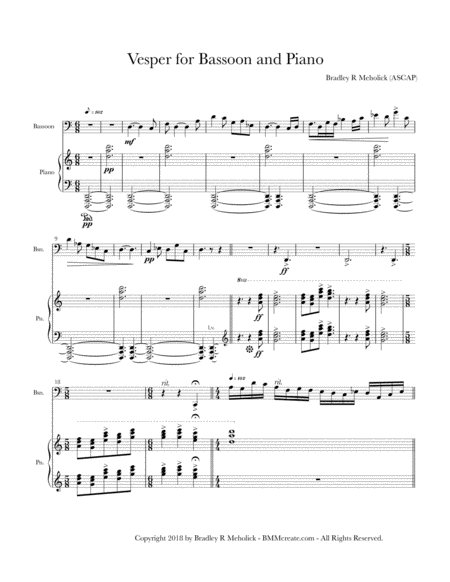 Vesper for Bassoon and Piano image number null
