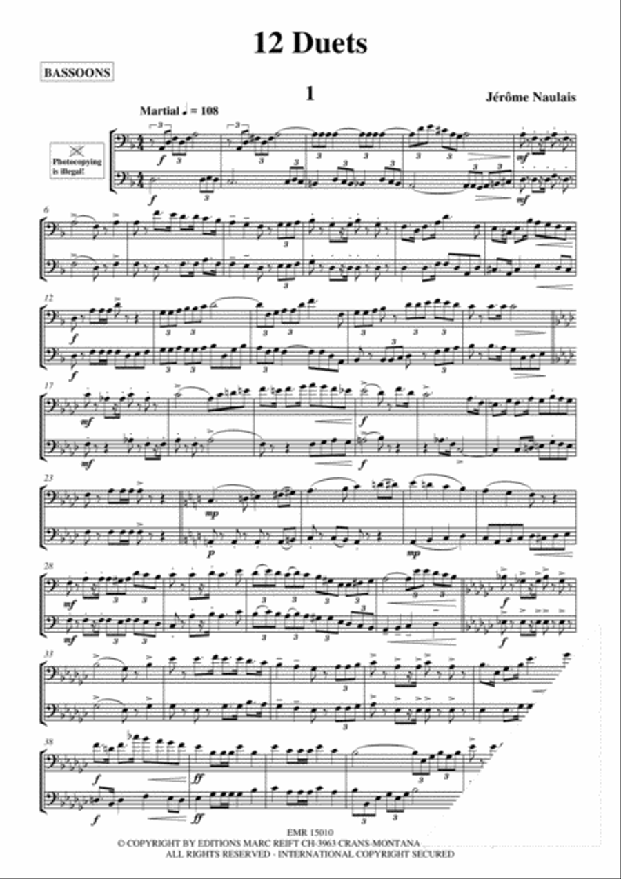 12 Duets Bassoon scores gallery preview page 3