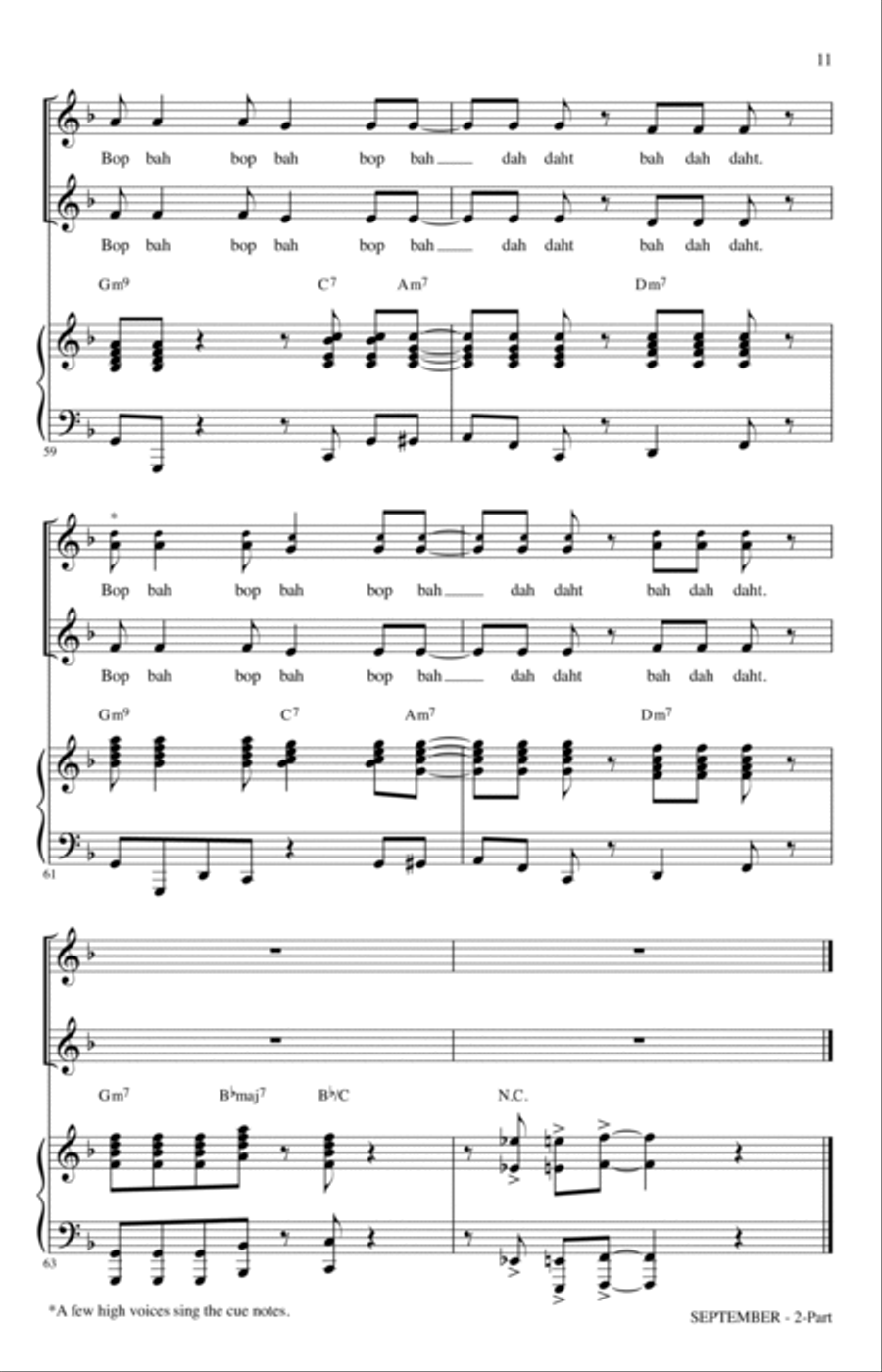 September (arr. Roger Emerson) 2-Part scores gallery preview page 9