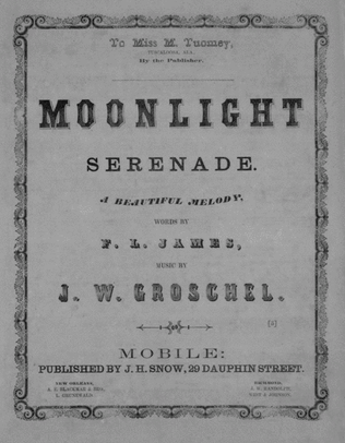 Book cover for Moonlight Serenade. A Beautiful Melody