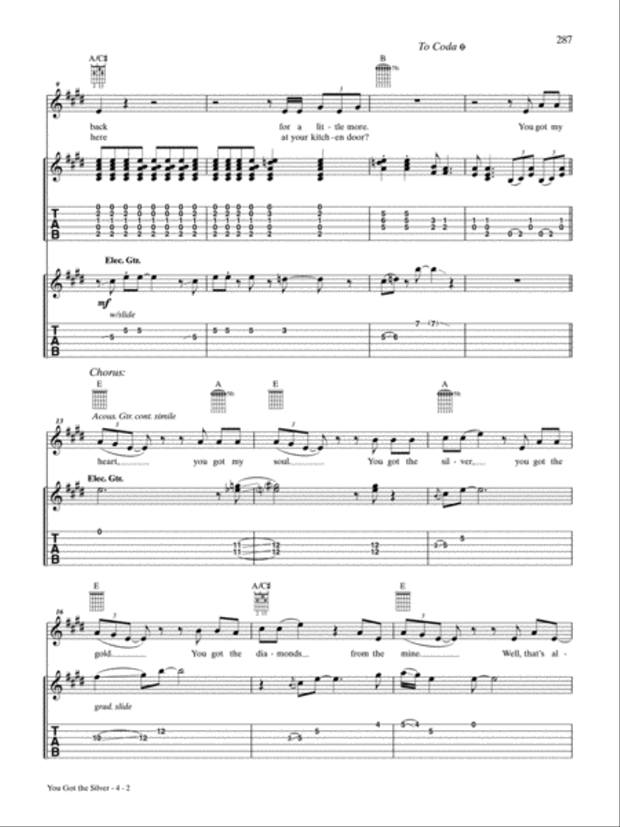 You Got the Silver Guitar Tablature scores gallery preview page 2