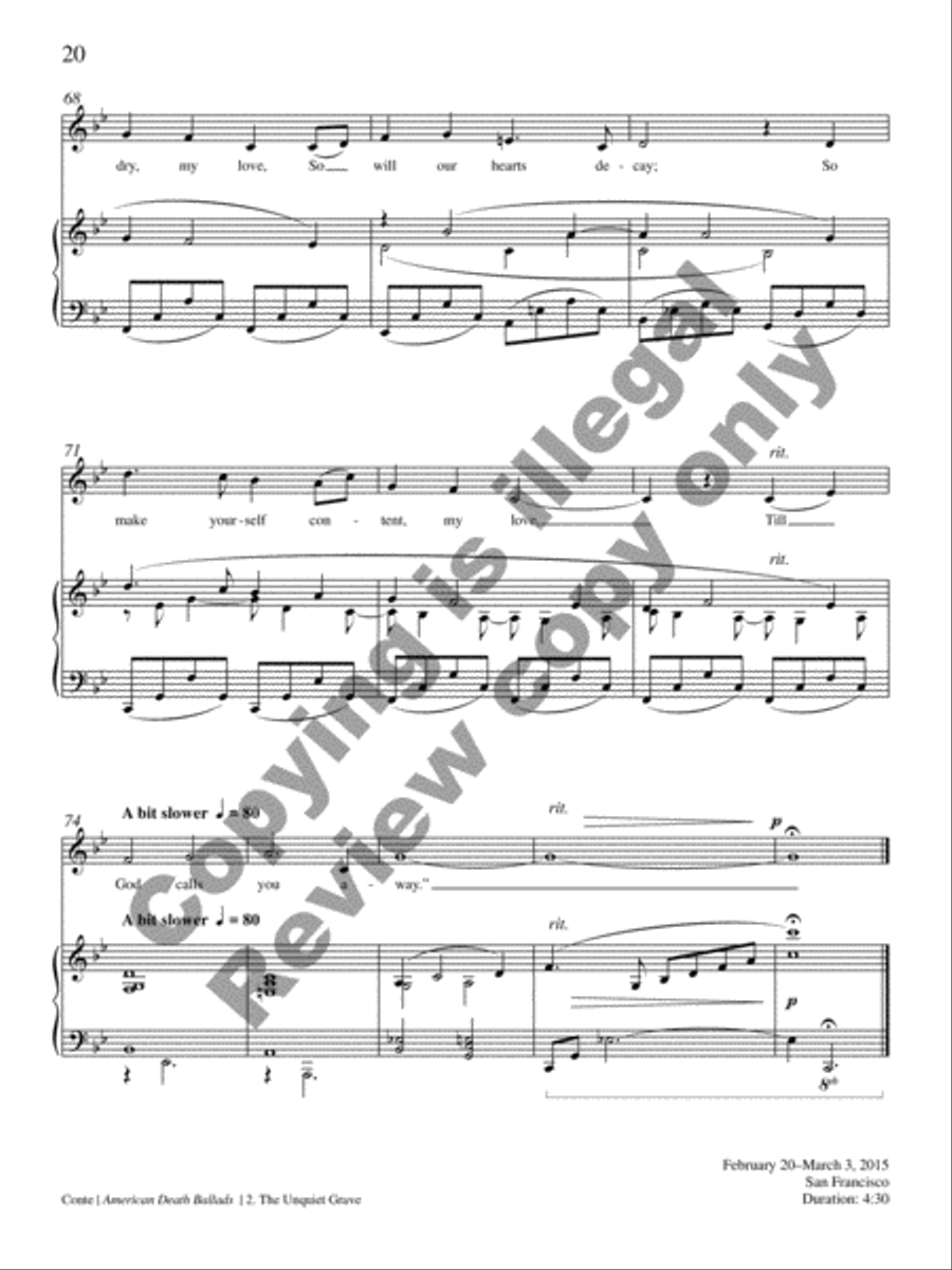 American Death Ballads (Piano/Vocal Score) Medium Voice scores gallery preview page 14