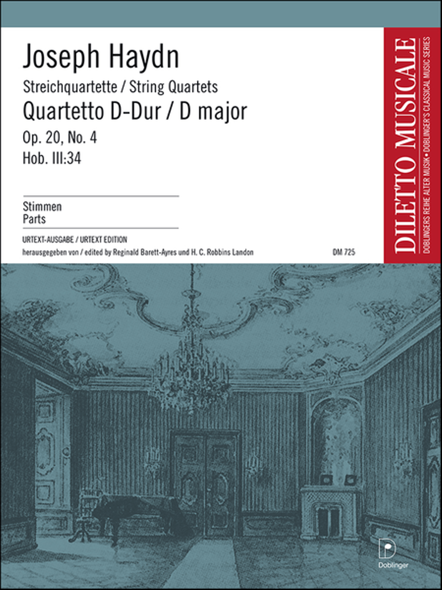 Streichquartett D-Dur op. 20 / 4 String Quartet scores gallery preview page 1