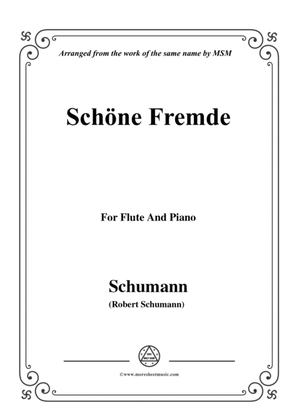 Book cover for Schumann-Schöne Fremde,for Flute and Piano