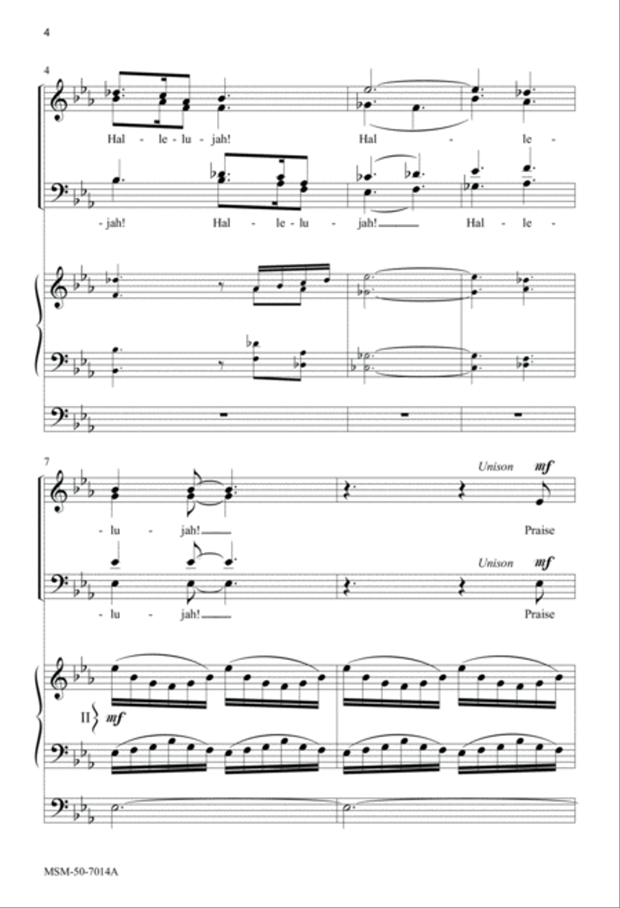 Psalm 150 4-Part scores gallery preview page 3