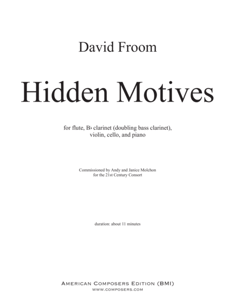 [Froom] Hidden Motives