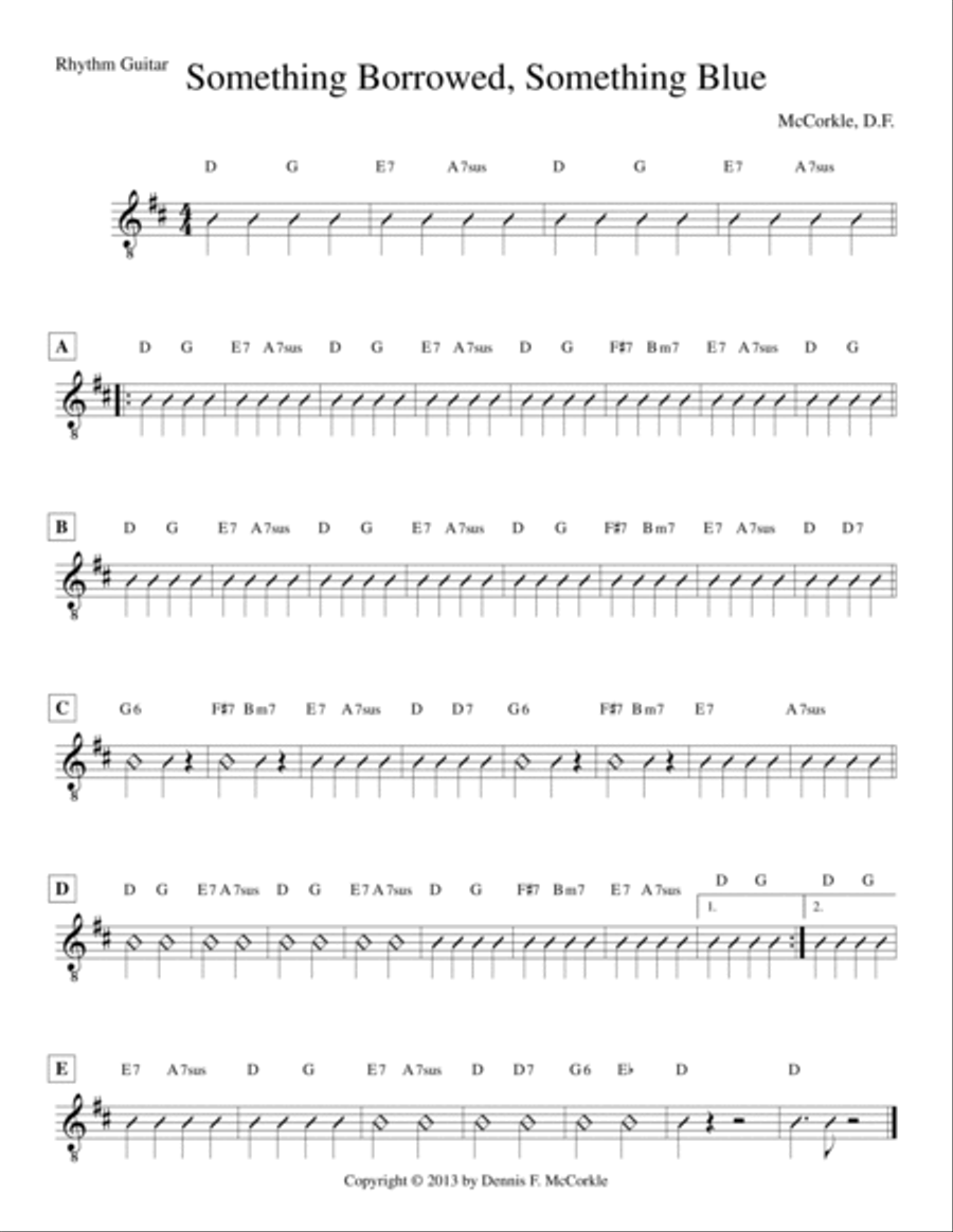 Something Borrowed, Somethiing Blue (for Two Guitars) Set of Parts scores gallery preview page 4