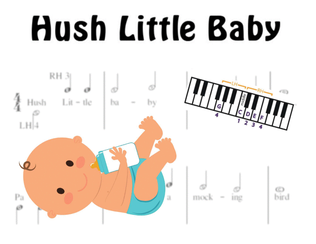Book cover for Hush Little Baby - Pre-Staff Alpha Notation