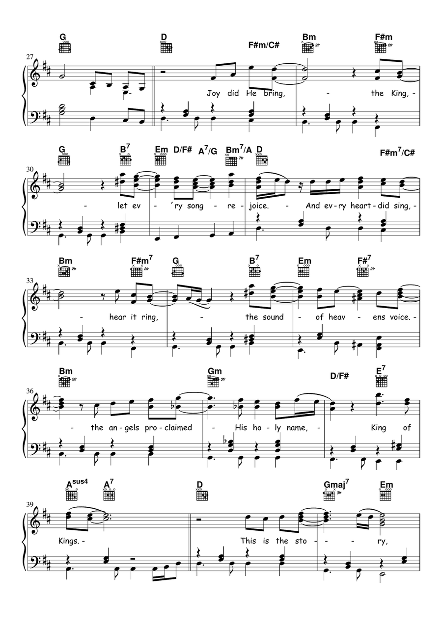 Born On Christmas Day Piano, Vocal, Guitar scores gallery preview page 3
