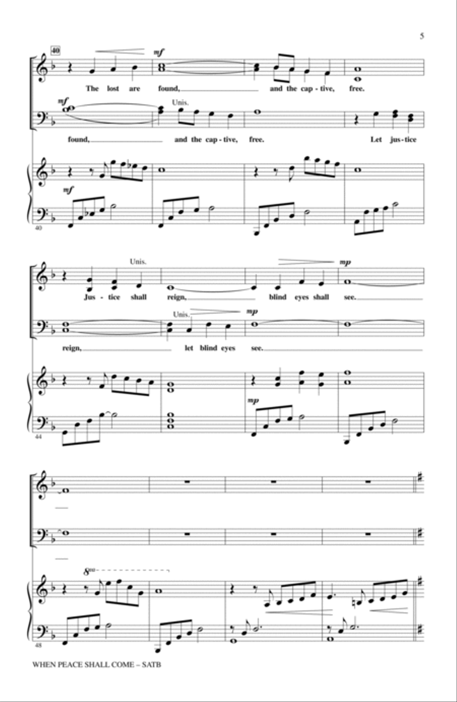 When Peace Shall Come When Peace Shall Come 4-Part scores gallery preview page 4