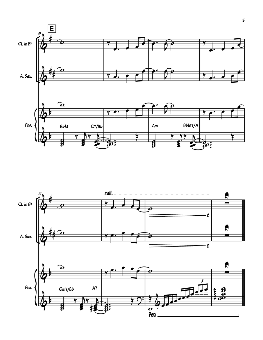 Autumn Leaves Woodwind Duet scores gallery preview page 5