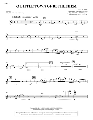 O Little Town Of Bethlehem (from Carols For Choir And Congregation) - Violin 1