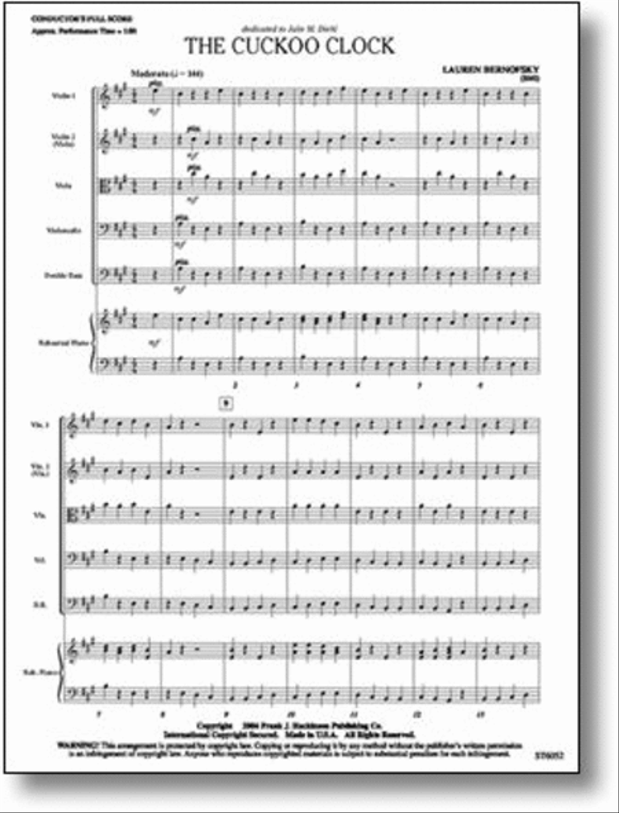 The Cuckoo Clock String Orchestra scores gallery preview page 1