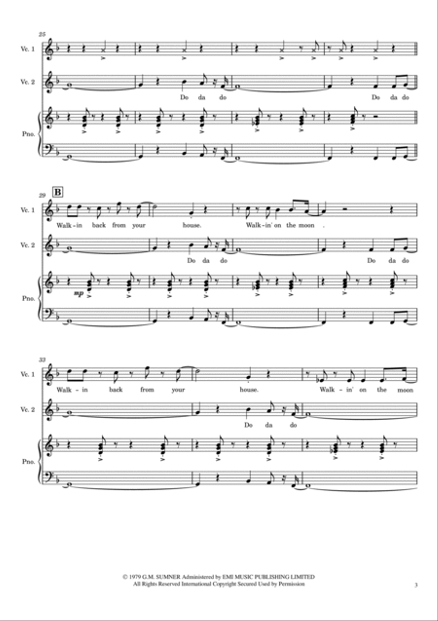 Walking On The Moon 2-Part scores gallery preview page 3