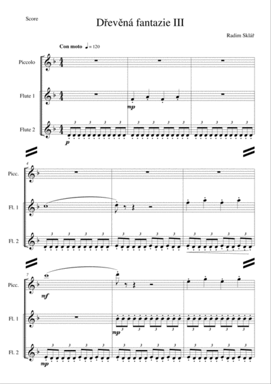 Wooden fantasy 3 Woodwind Trio scores gallery preview page 1