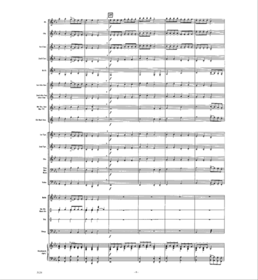 Surprise Symphony, 2nd movement Concert Band scores gallery preview page 5