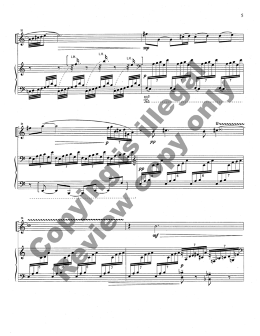 Song without Words for Clarinet and Piano Clarinet Solo scores gallery preview page 22