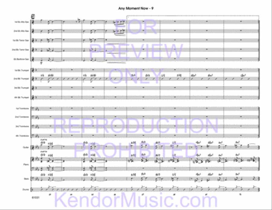 Any Moment Now Any Moment Now Jazz Ensemble scores gallery preview page 10
