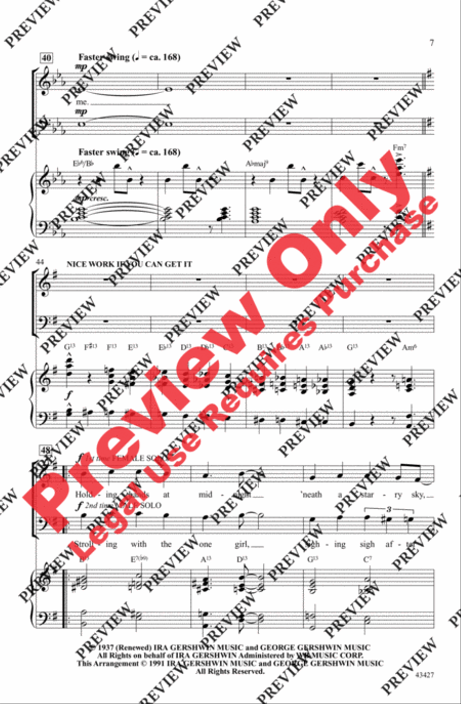 Swingin' with the Gershwins! 3-Part scores gallery preview page 7