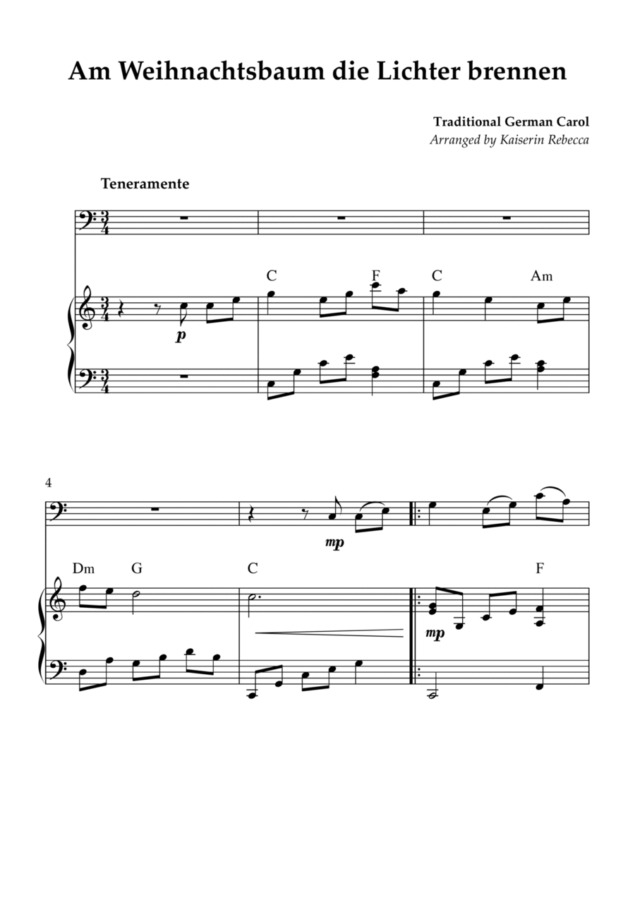 Am Weihnachtsbaum die Lichter brennen Bassoon scores gallery preview page 1