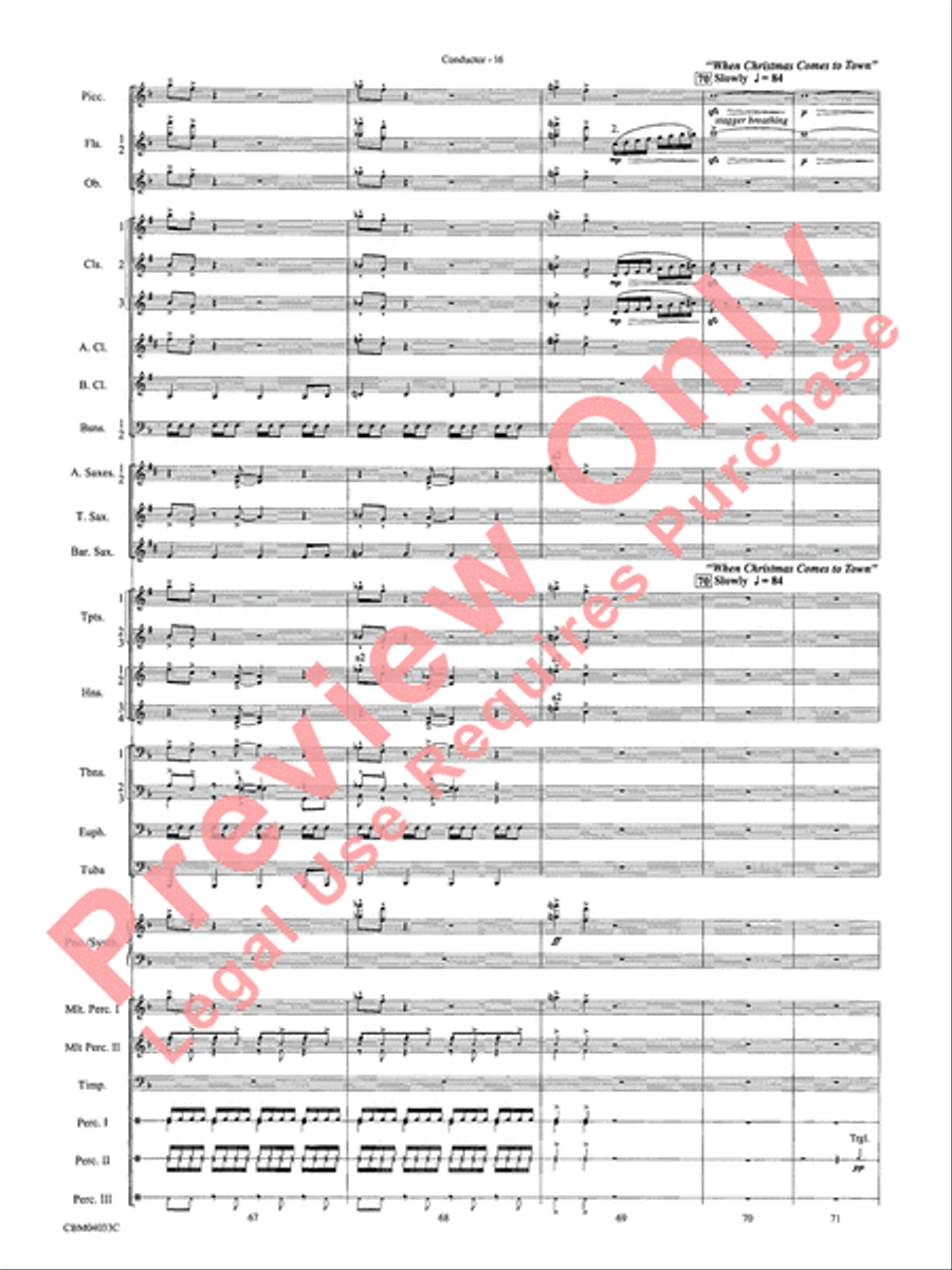 The Polar Express, Concert Suite from Concert Band scores gallery preview page 18