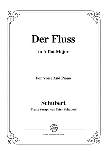Schubert-Der Fluss,in A flat Major,for Voice&Piano image number null