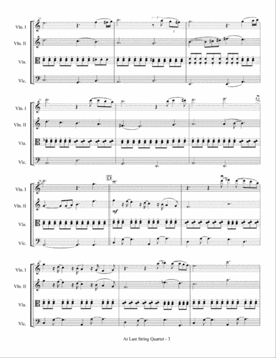 At Last At Last String Quartet scores gallery preview page 4