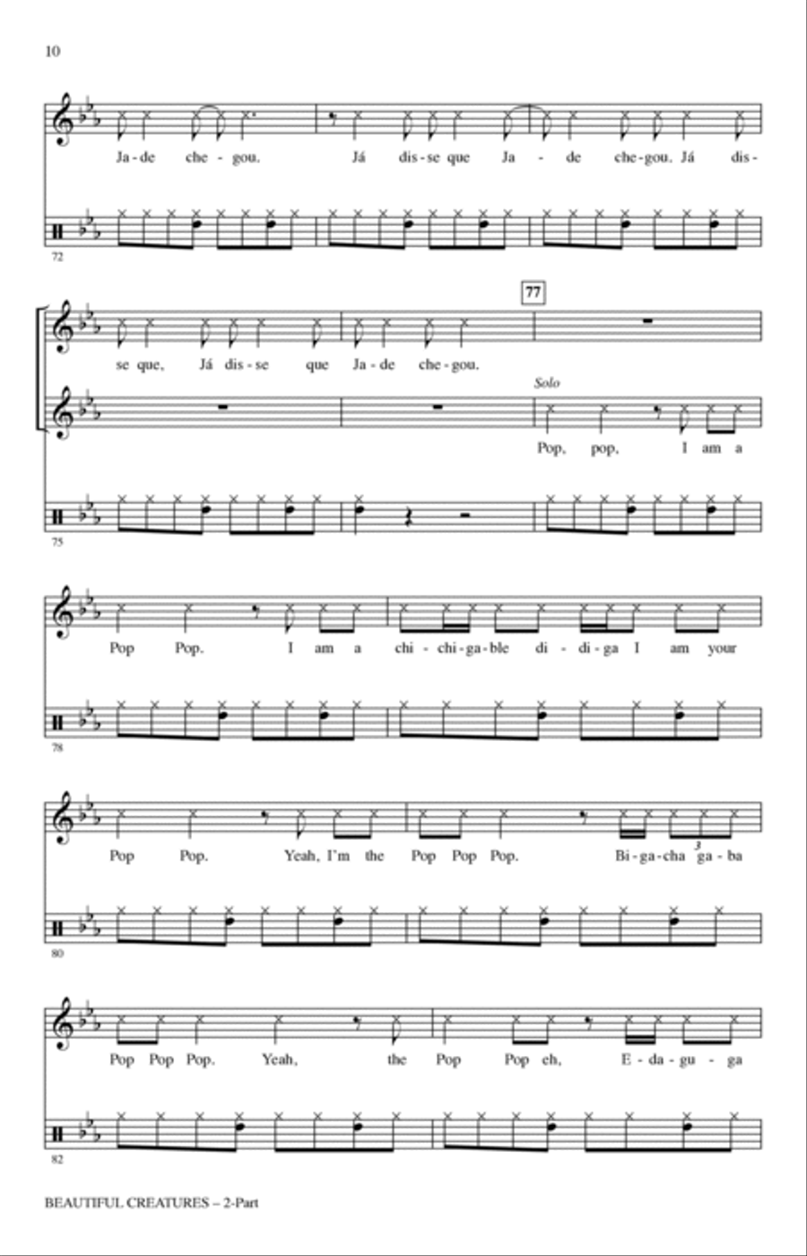 Beautiful Creatures (from Rio 2) (arr. Roger Emerson) 2-Part scores gallery preview page 8