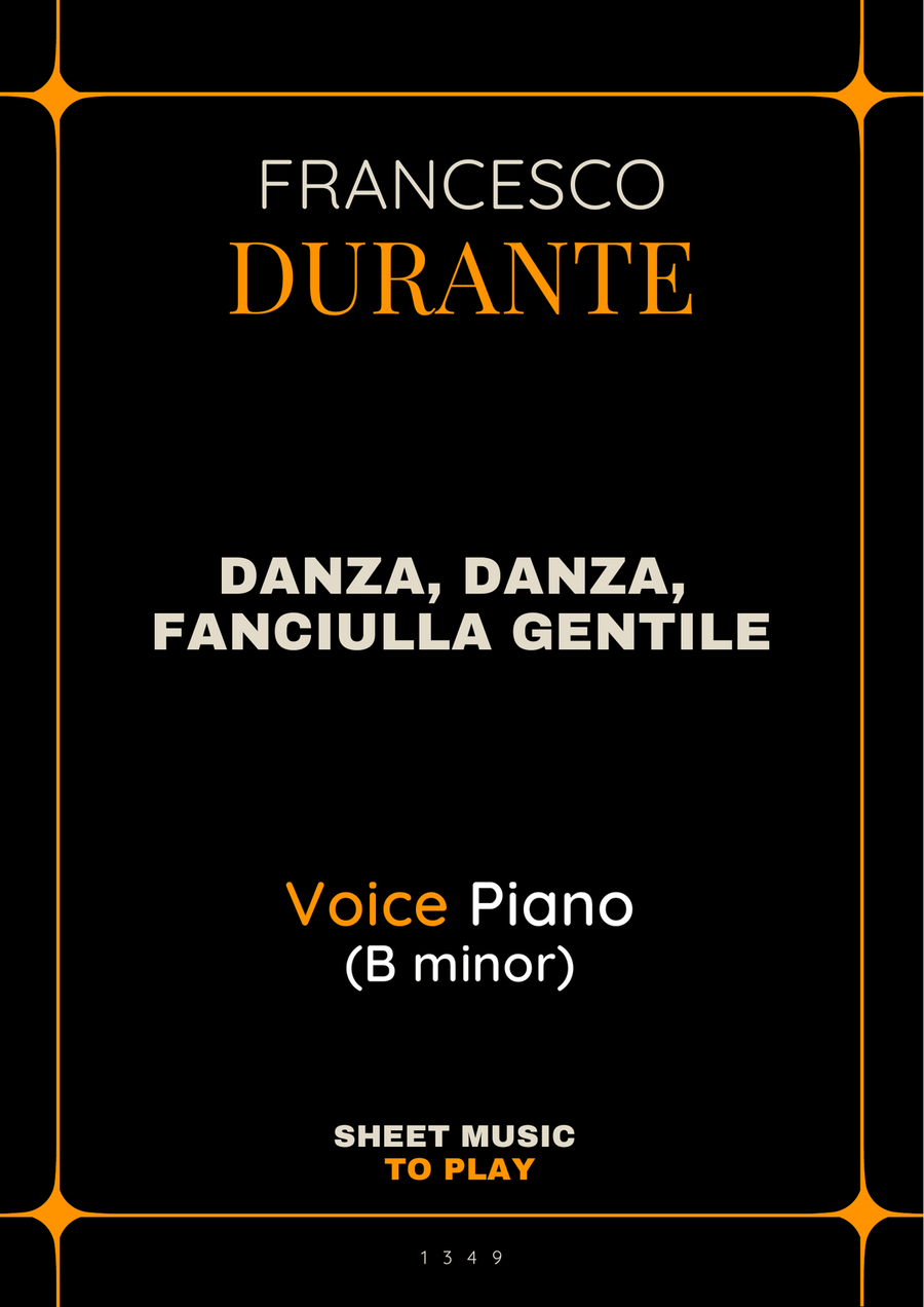 Danza, danza, fanciulla gentile - Voice and Piano - B minor (Full Score and Parts) Piano, Vocal scores gallery preview page 1