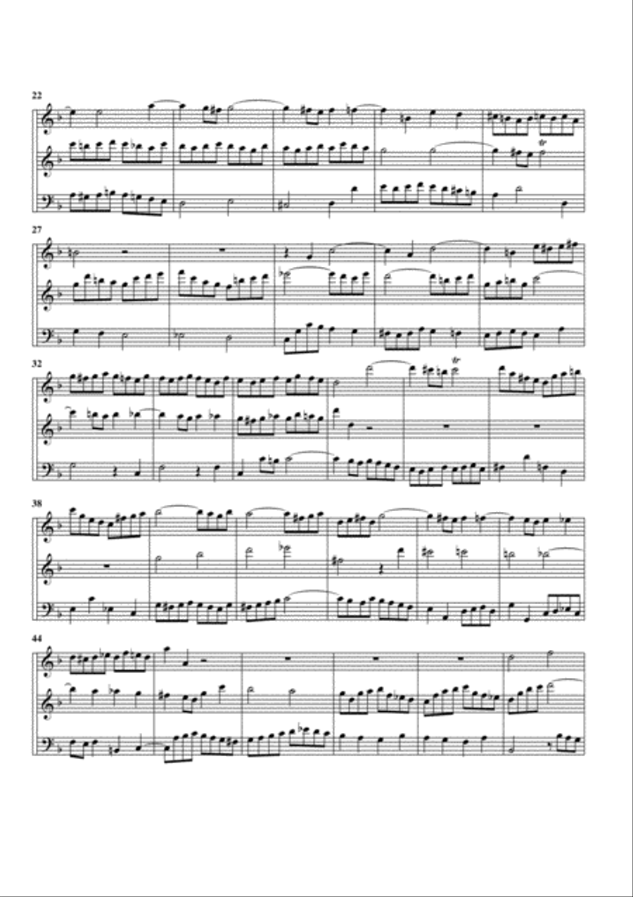 Fuga canonica in Epidiapente from Musikalisches Opfer, BWV 1079 (arrangement for 3 recorders) Recorder scores gallery preview page 2