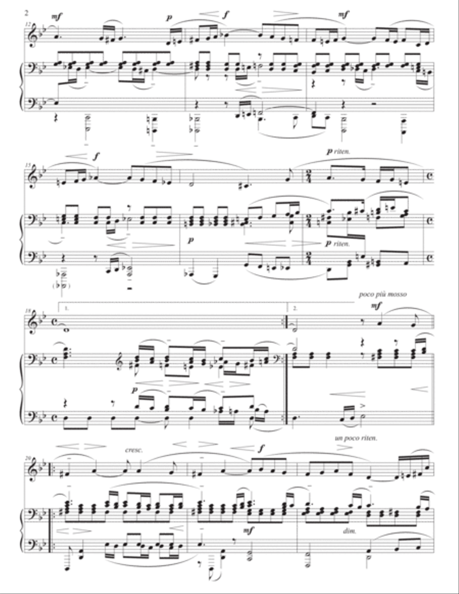 RACHMANINOFF: Vocalise, Op. 34 no. 14 (transposed to G minor) Voice scores gallery preview page 3