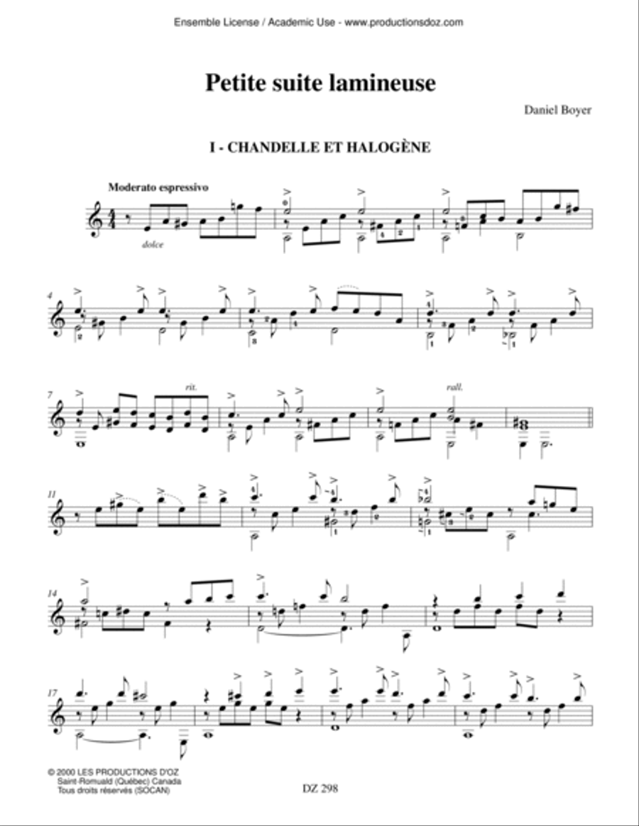 Petite suite lamineuse Classical Guitar scores gallery preview page 2