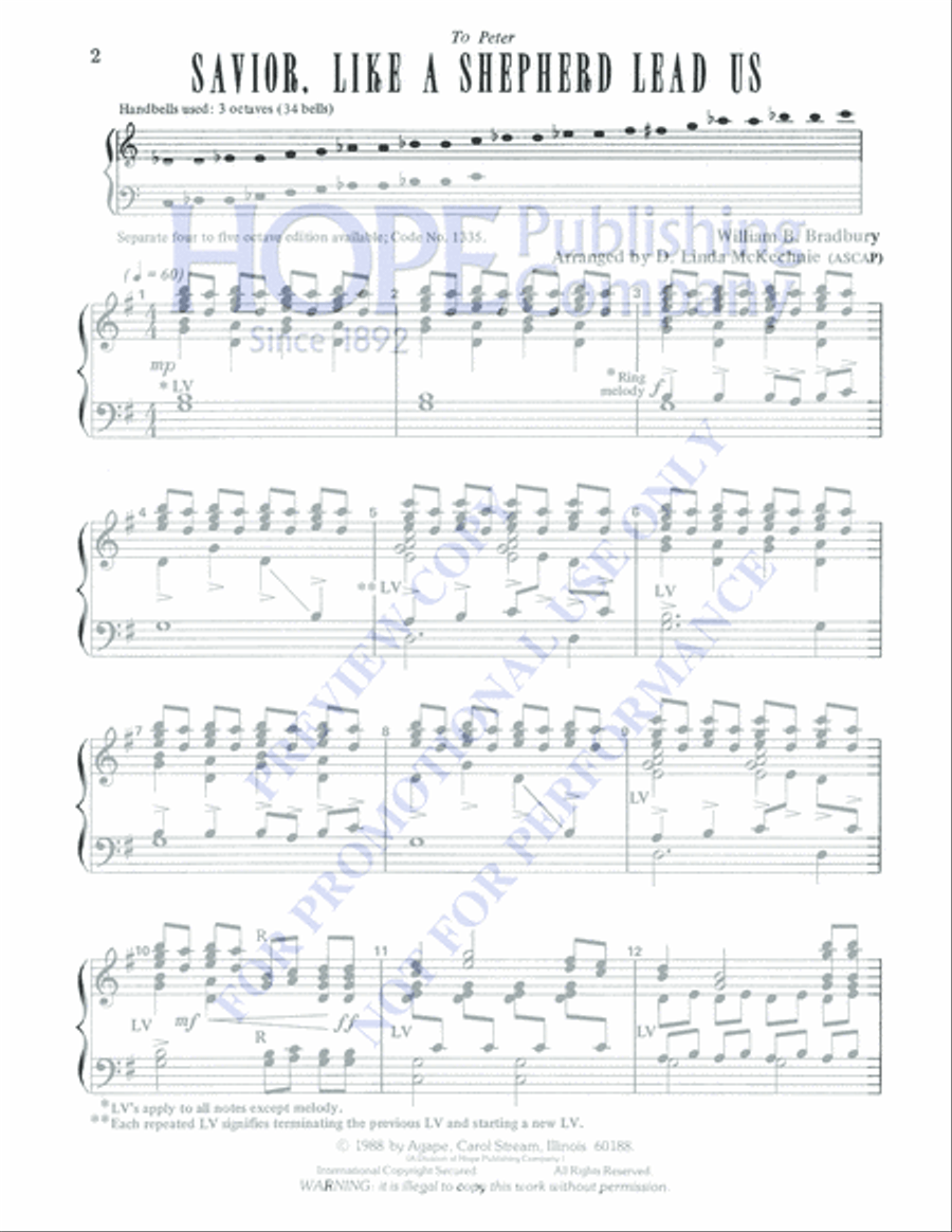 Savior, Like a Shepherd Lead Us 3-Octaves scores gallery preview page 2