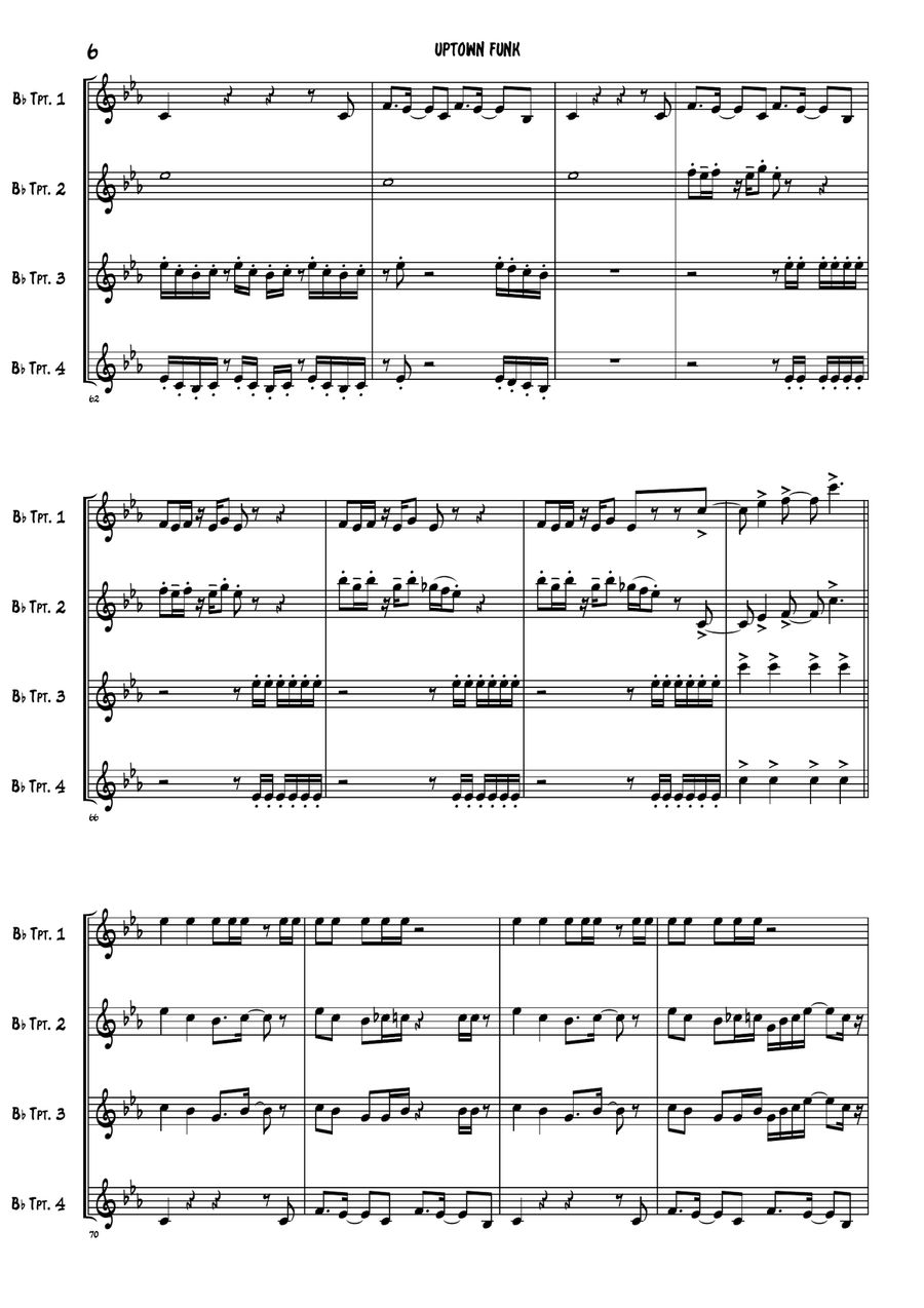 Uptown Funk Brass Ensemble scores gallery preview page 6