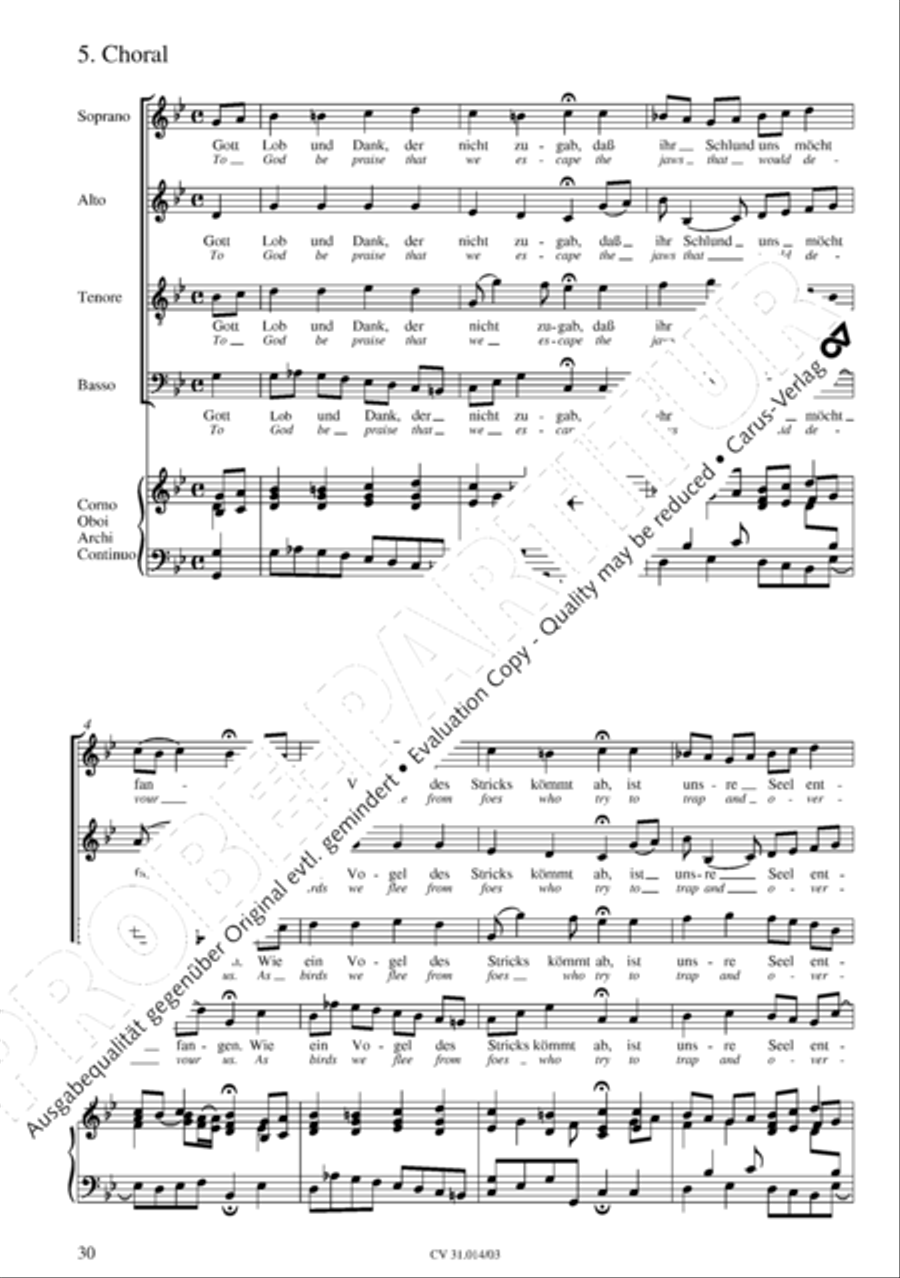 Were God not with us here today (War Gott nicht mit uns diese Zeit) STB scores gallery preview page 31