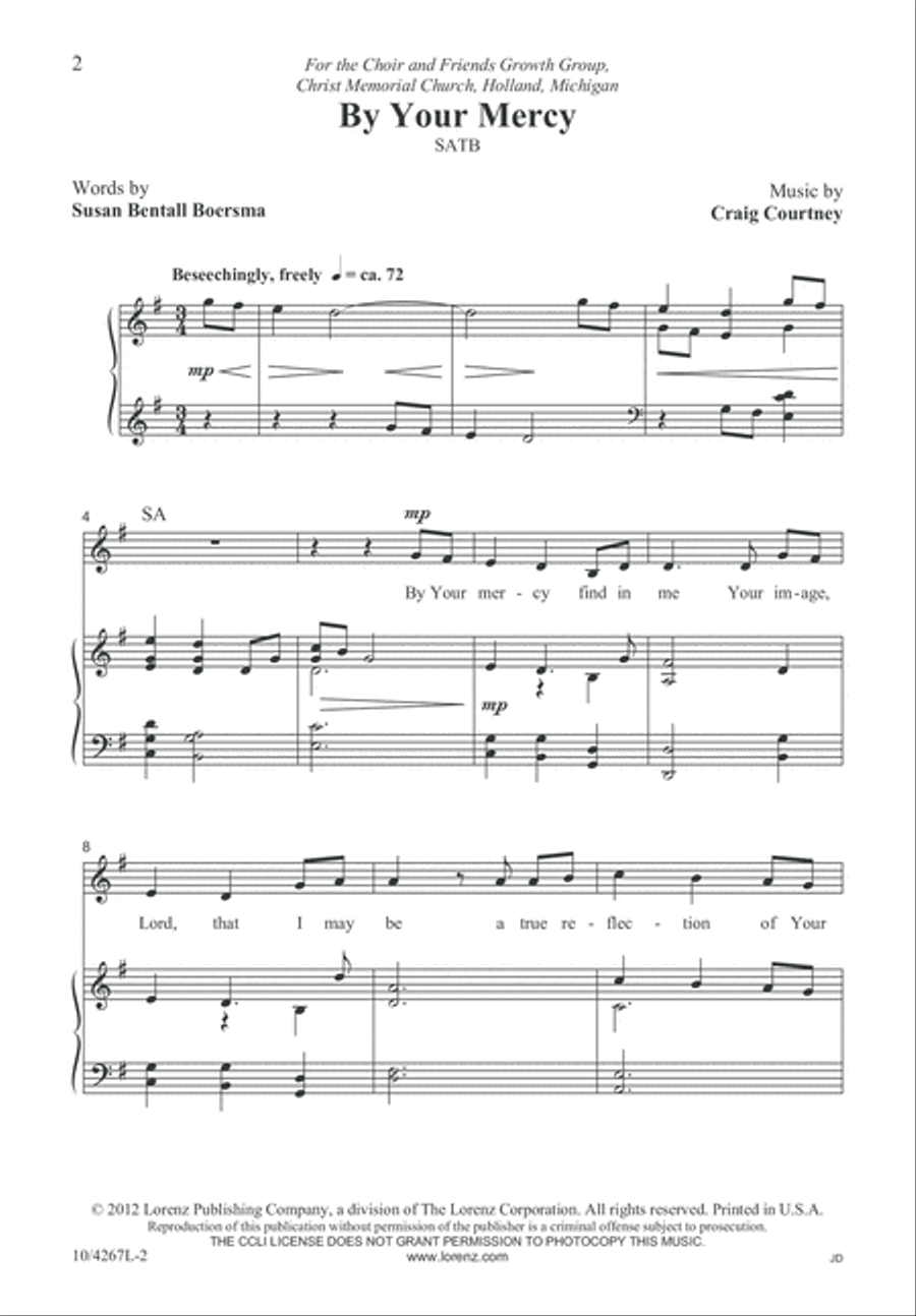 By Your Mercy By Your Mercy 4-Part scores gallery preview page 3