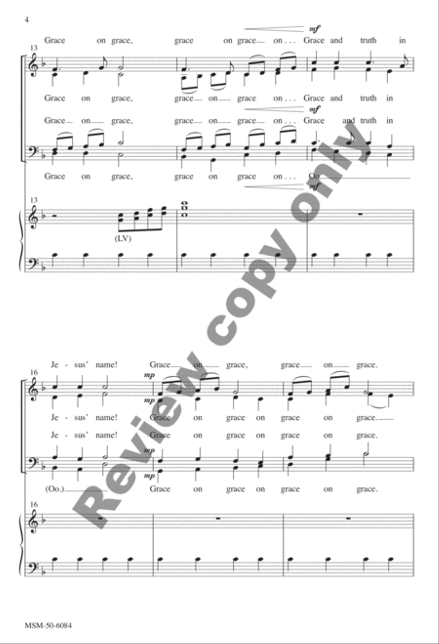 Grace on Grace 4-Part scores gallery preview page 4