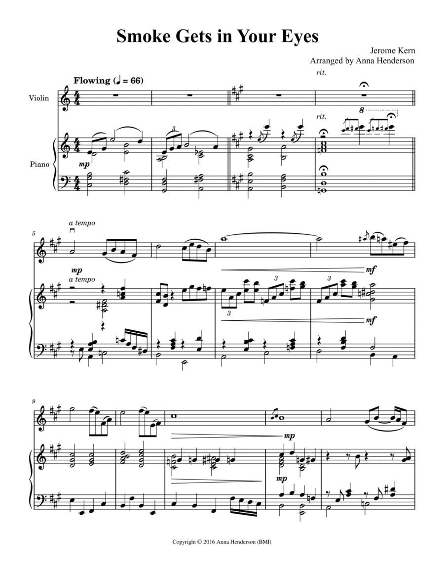 Smoke Gets In Your Eyes Jazz Ensemble scores gallery preview page 1